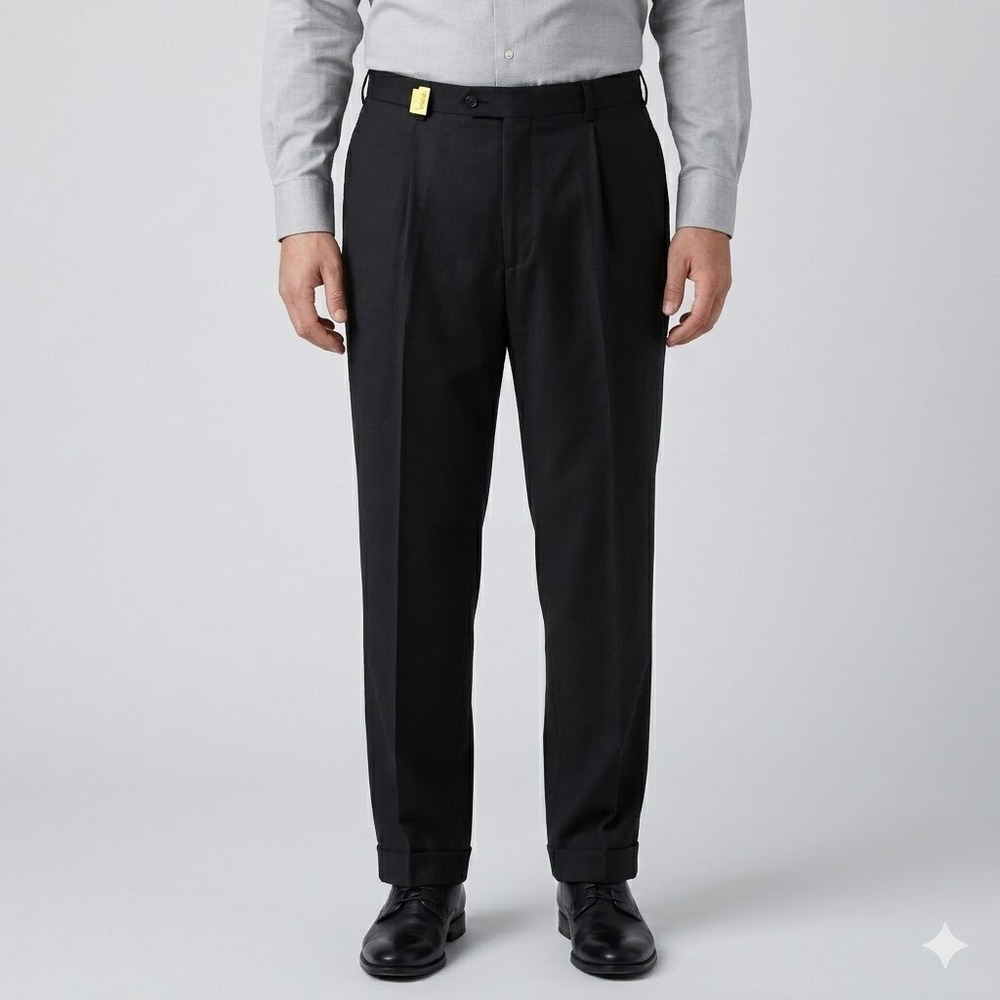 Men's Wearhouse Reserve Reda Super 110s Wool Dress Pants‎ 40R Black